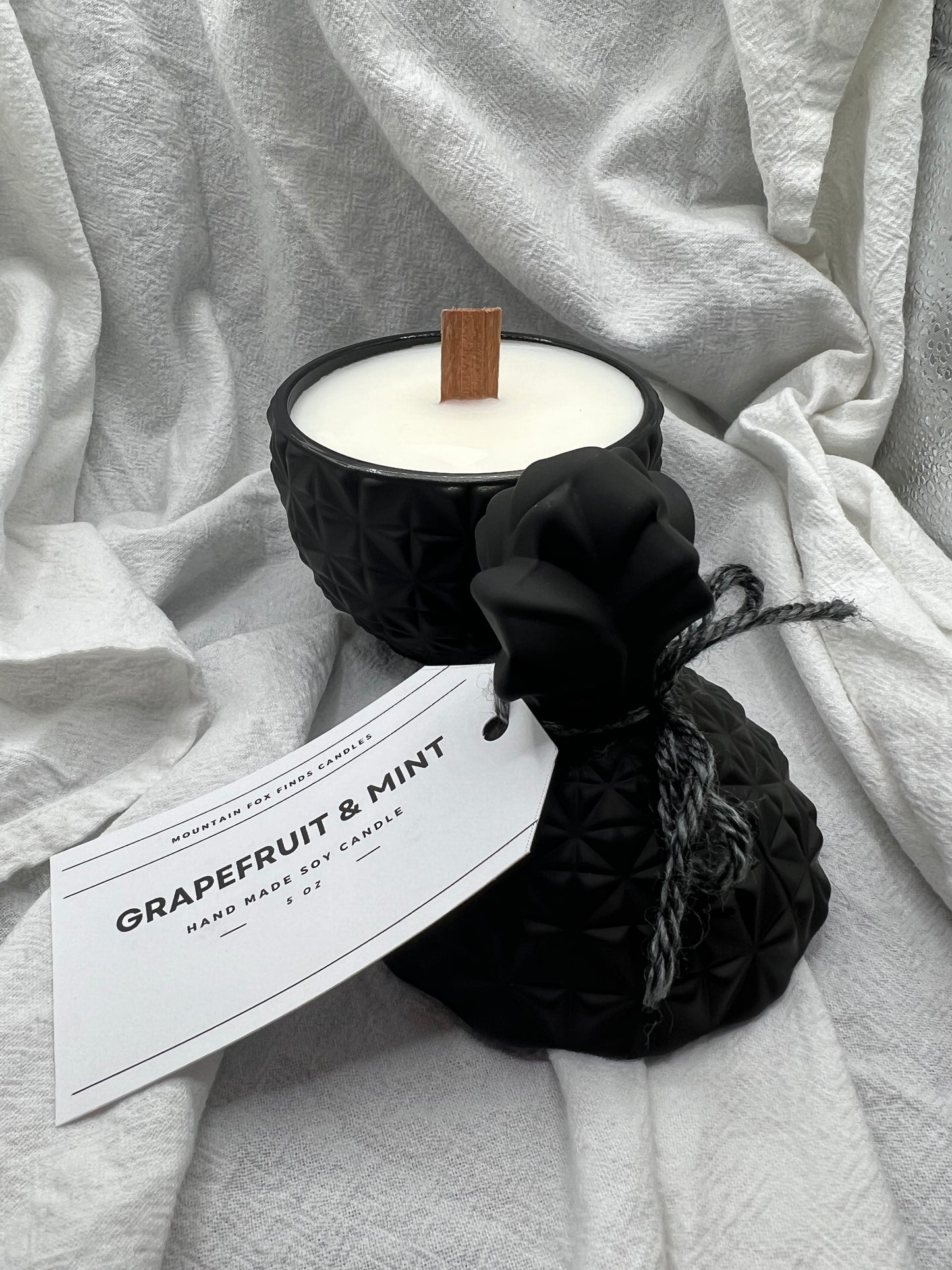 Matte Black Pineapple Soy Candle