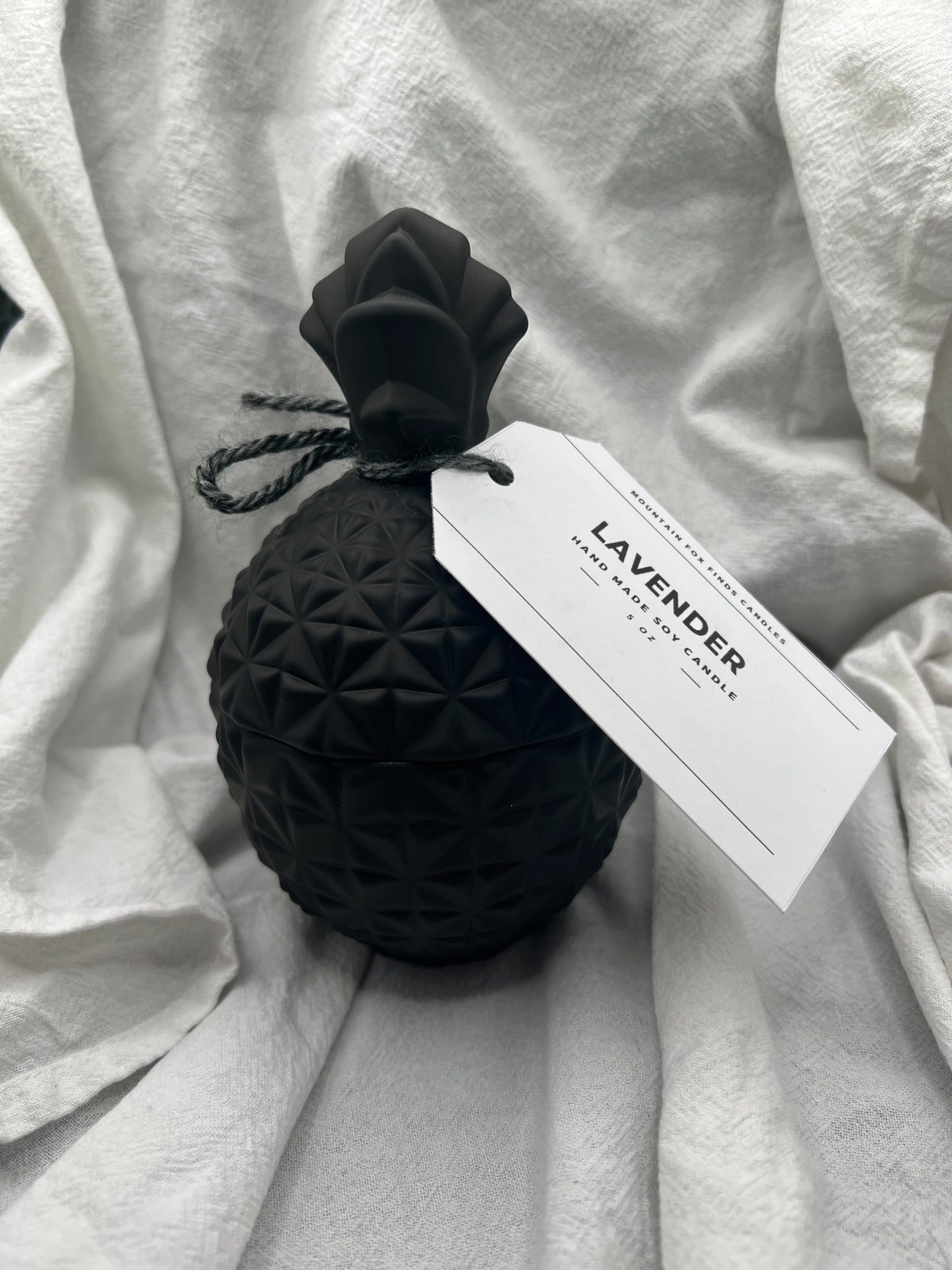 Matte Black Pineapple Soy Candle
