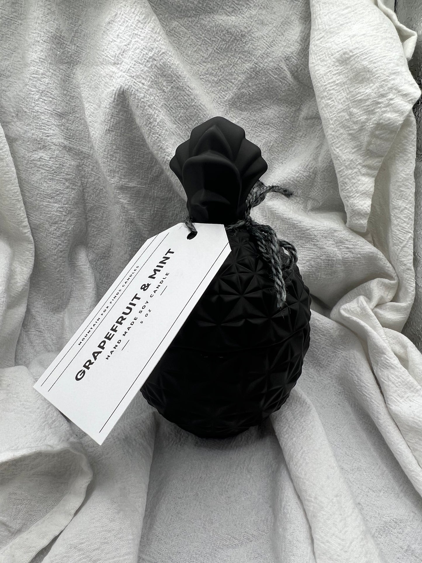 Matte Black Pineapple Soy Candle