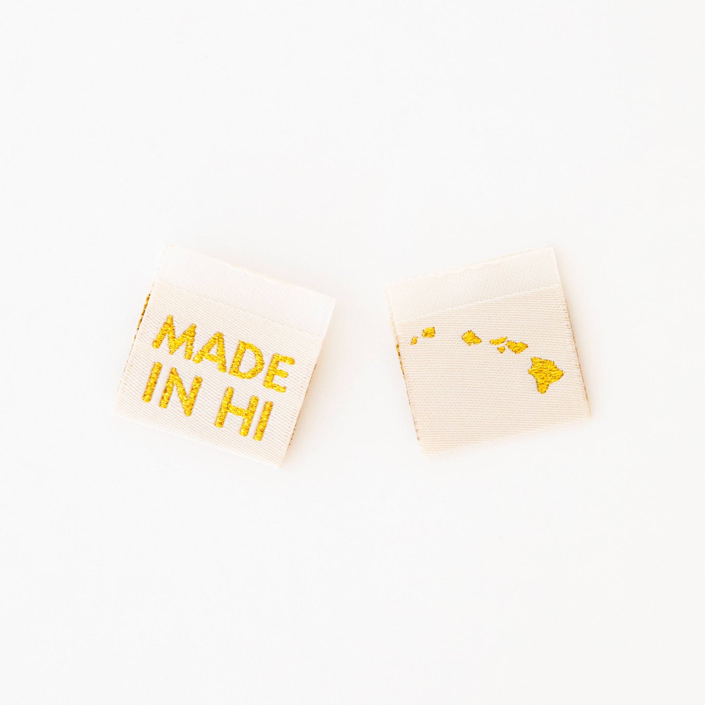 Made in My State Gold Woven Labels