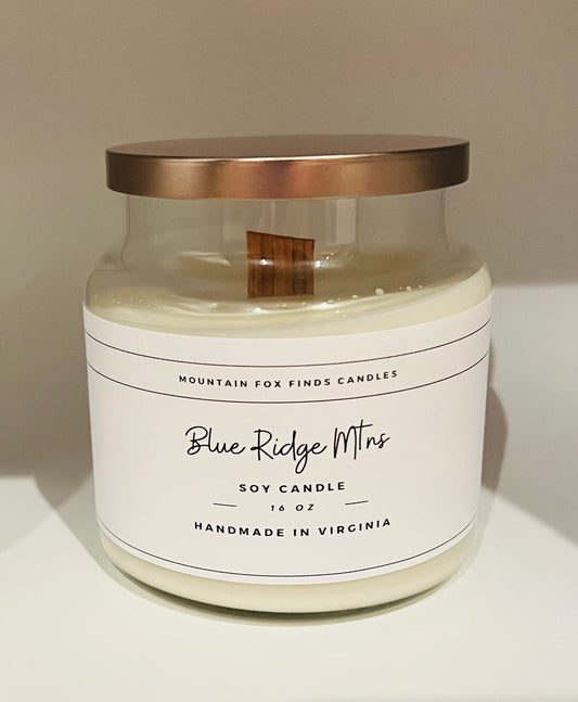 Blue Ridge Mtns Apothecary Jar Soy Wax Candle 