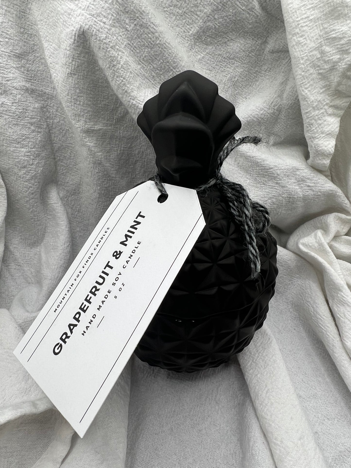 Matte Black Pineapple Soy Candle