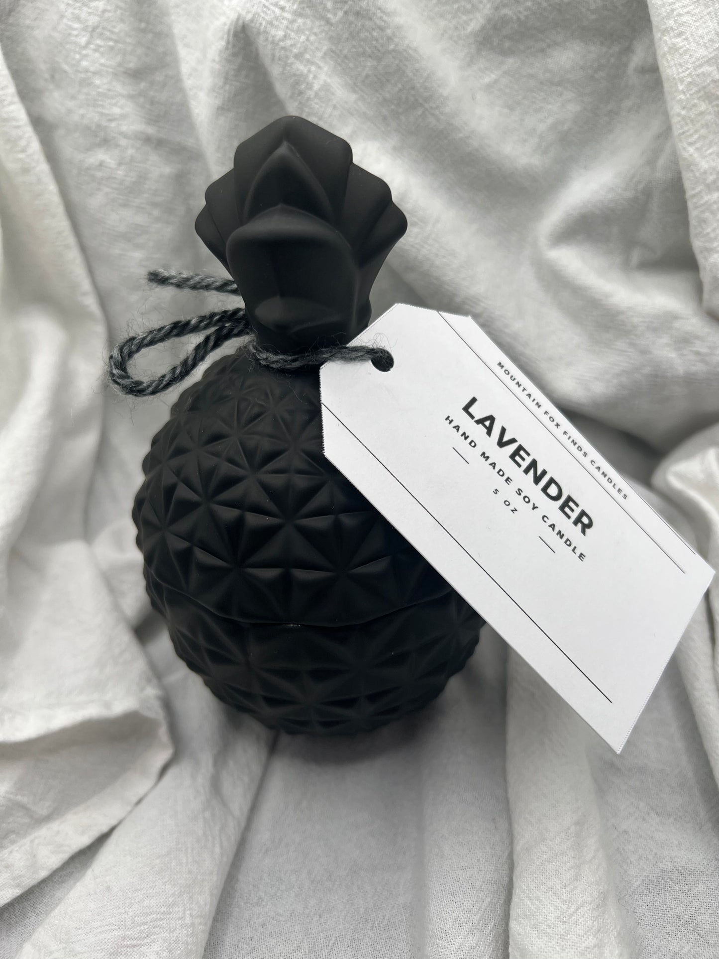 Matte Black Pineapple Soy Candle